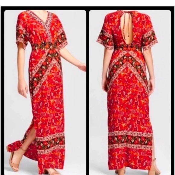 Xhilaration Red and Black Maxi Dress size XXL - Picture 1 of 7